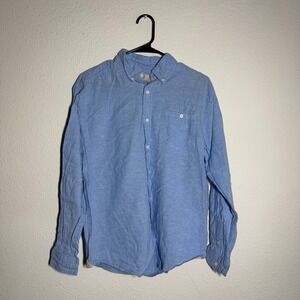 Bruno Shirt Mens Heather Light Blue Long Sleeve Casual Everyday Wear Button Down